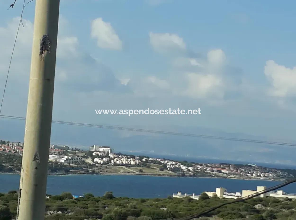 Grundstück Zum Verkauf In Der Nachbarschaft Von Çeşme Dalyan Mit Vollem Meerblick 1176M2 Zoneneinteilung